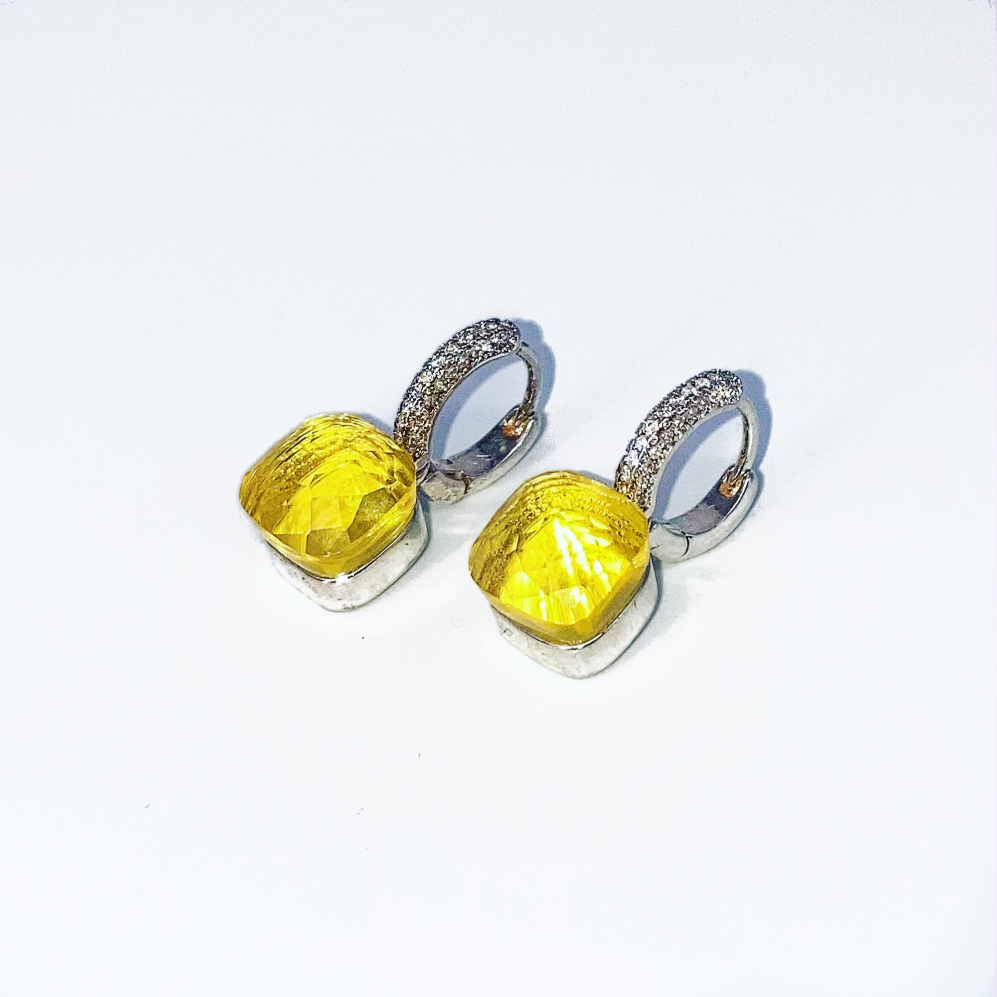Canary Islands Drop Earrings with Micro Pave